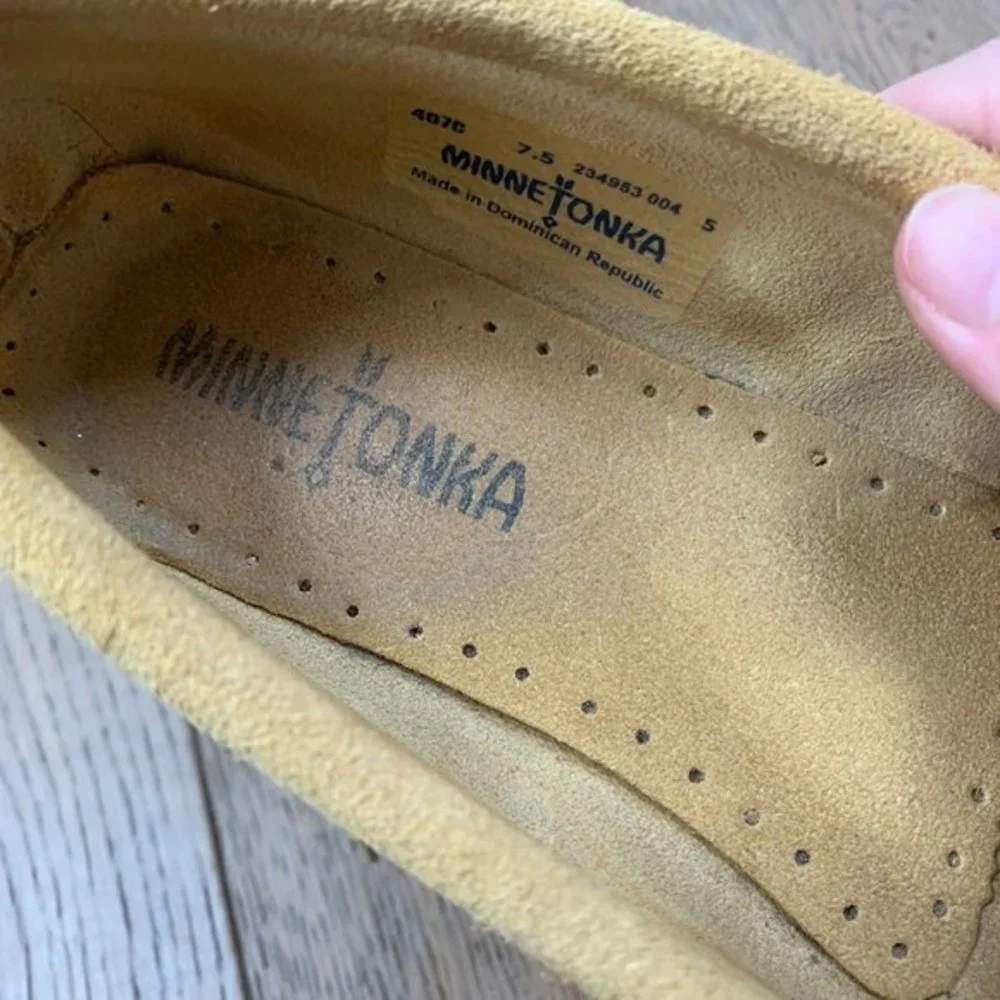 Minnetonka Yellow Moccasins - Picture 3 of 5